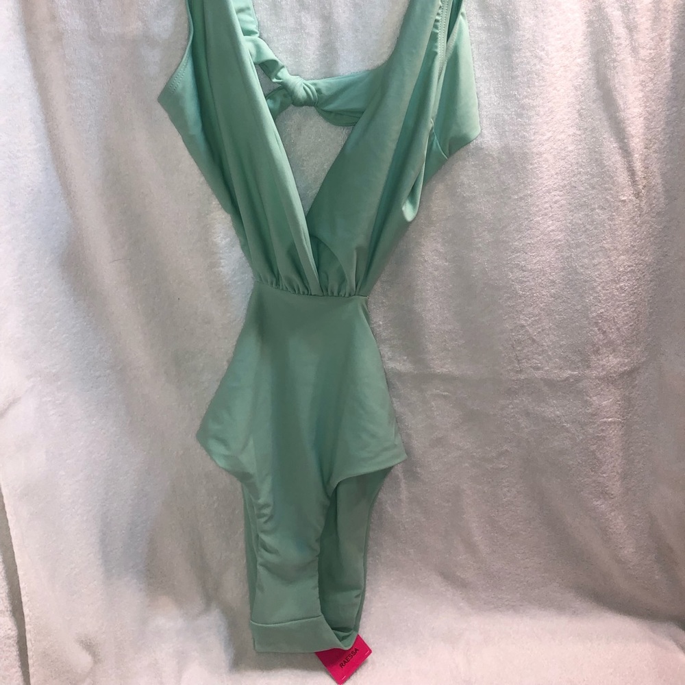 South Beach Tie Back Turquoise Swimsuit